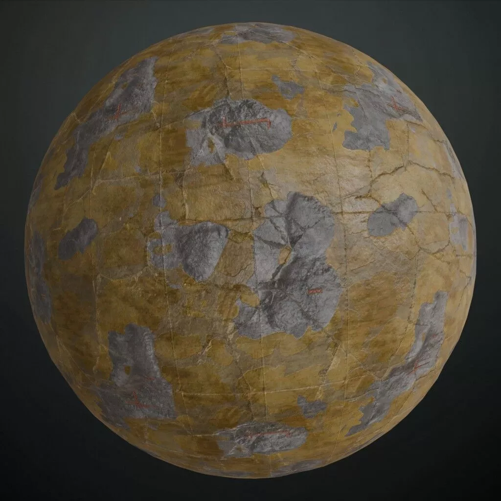 Realistic Worn Wall with Rebar Cracks PBR Seamless Texture