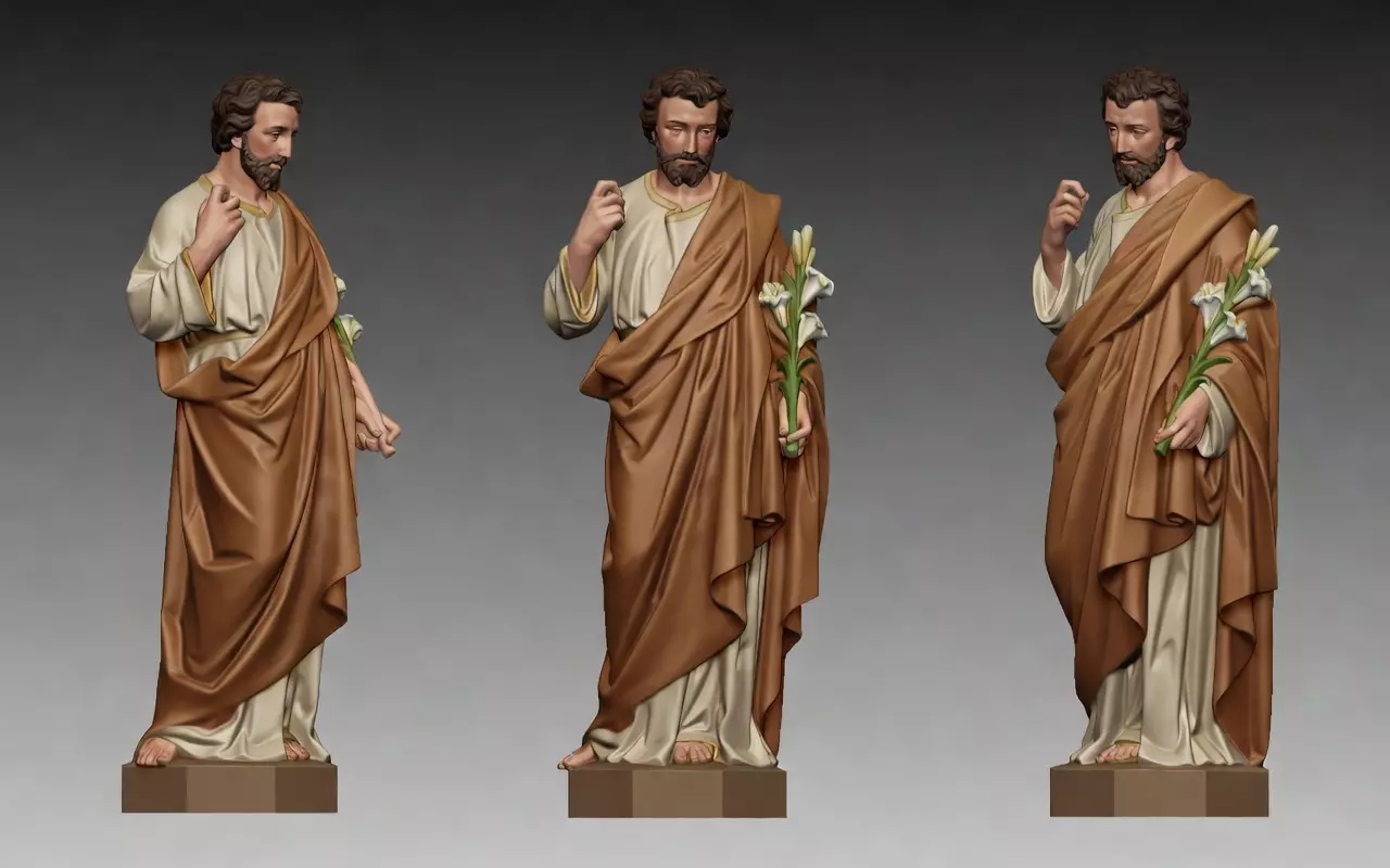 Saint Joseph Statue 3D Print Model STL 839222 3D print model