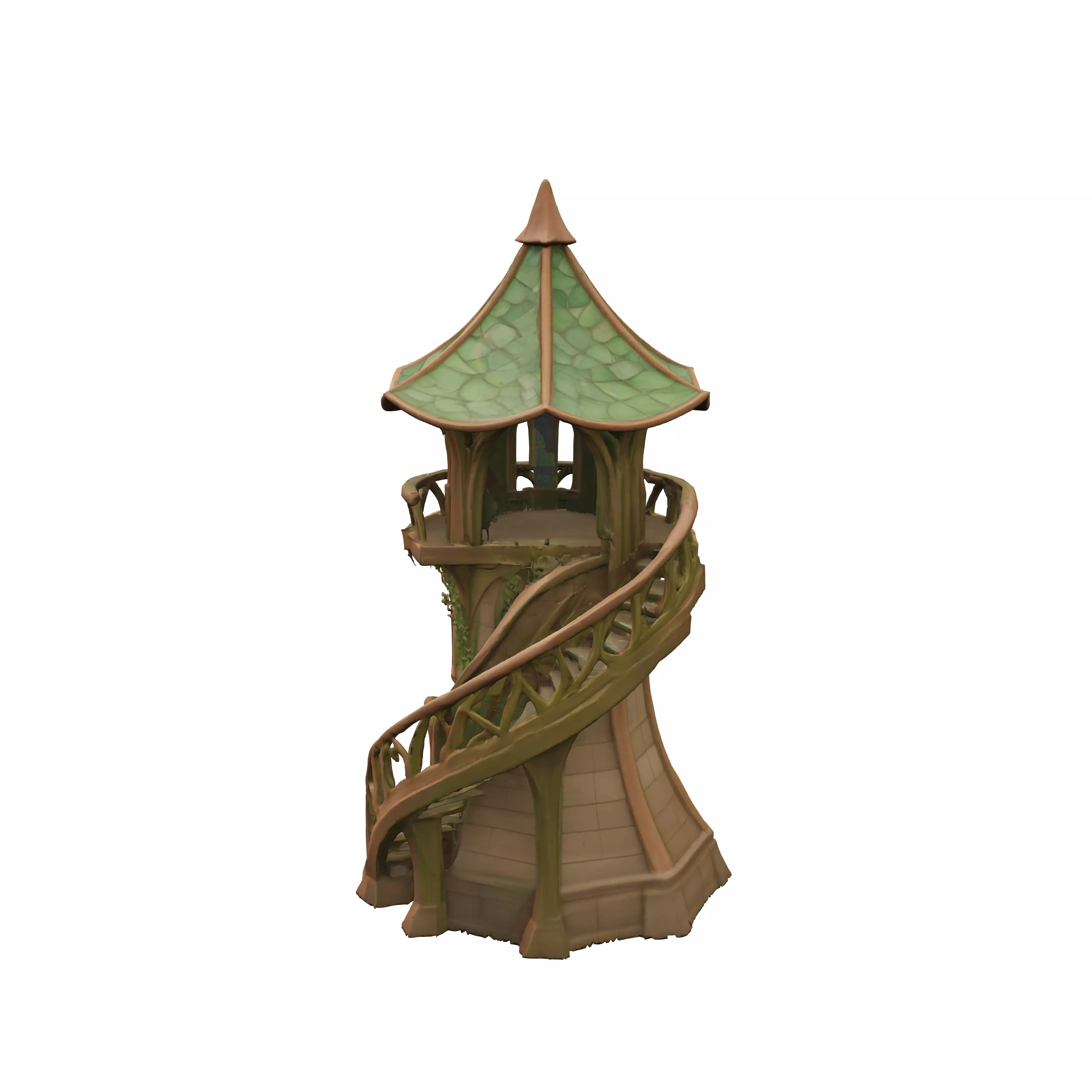 Enchanted Spiral Tower 3D model