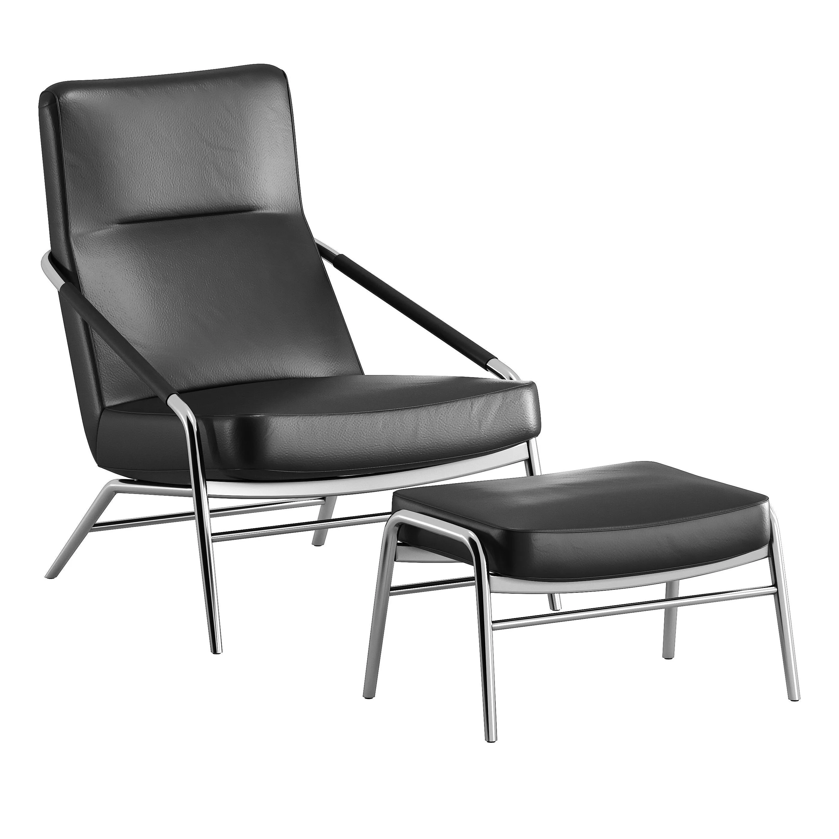 Althea armchair with poof by Rimadesio 3D model