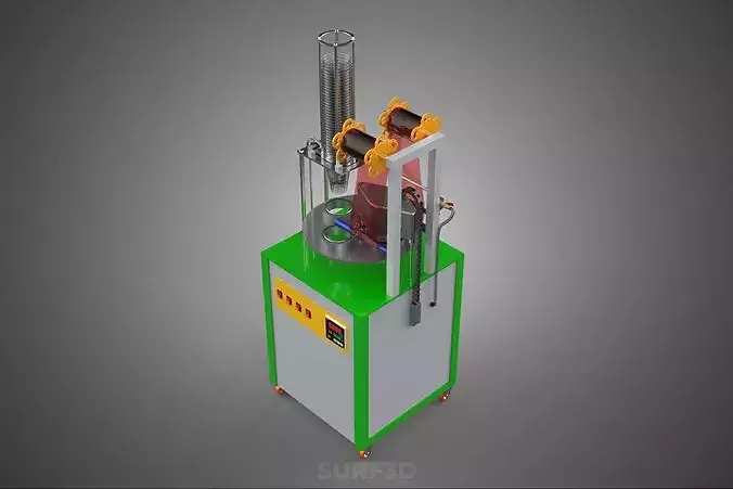 ROTARY PLASTIC FILM LID CUPS PACKING FILLER SEALER VFFS MACHINE 3D model 4