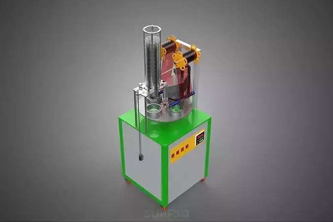 ROTARY PLASTIC FILM LID CUPS PACKING FILLER SEALER VFFS MACHINE 3D model 2