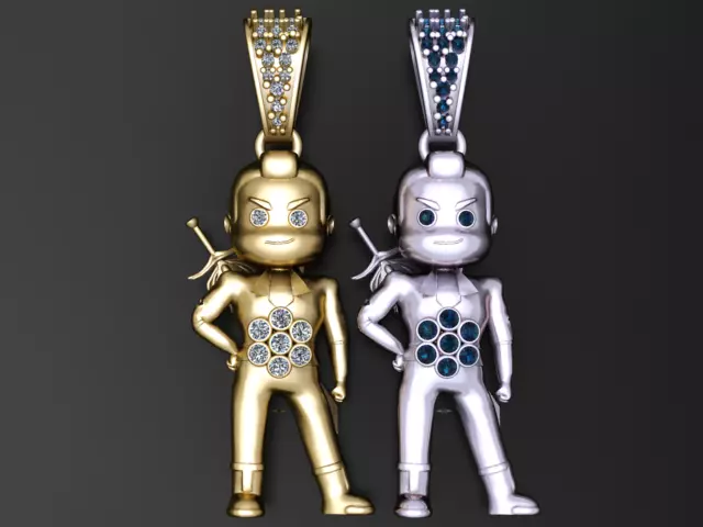 Luxury Robot Character Pendant 3D print model