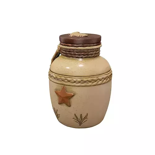 Rustic Sheep Jar food 3D model 6
