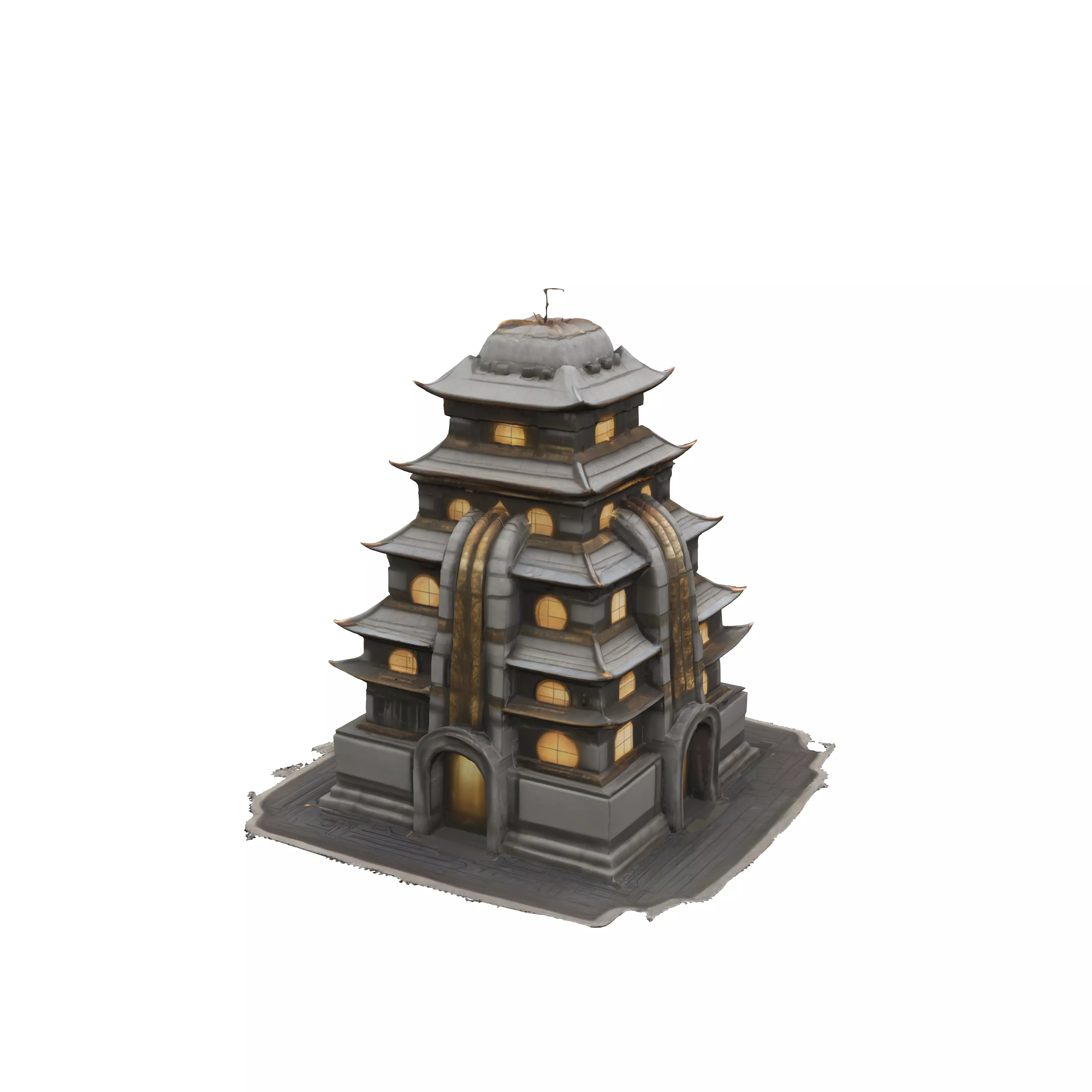 Sci fi pagoda 3D model