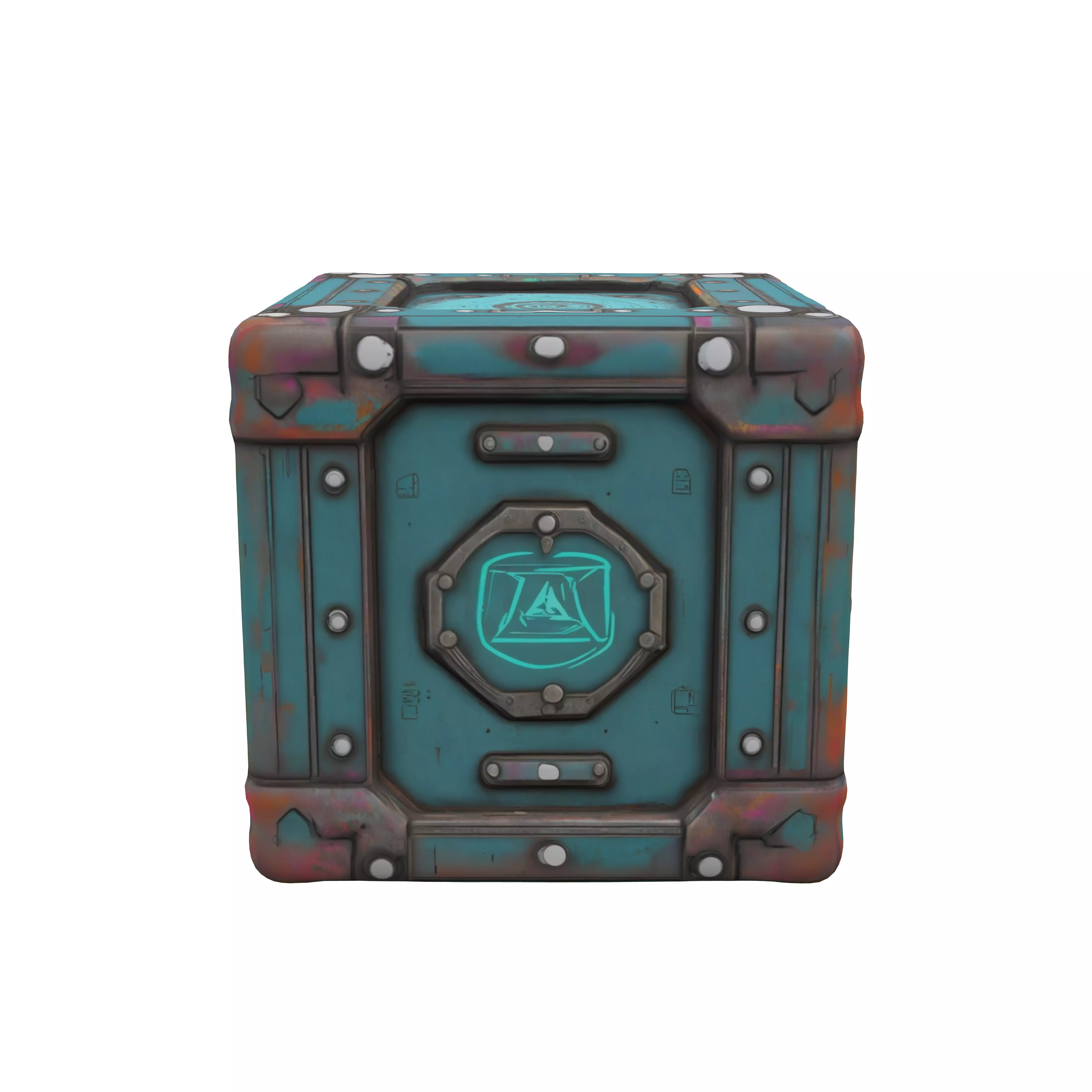 Scifi crate Stylized Highly detailed 3D model