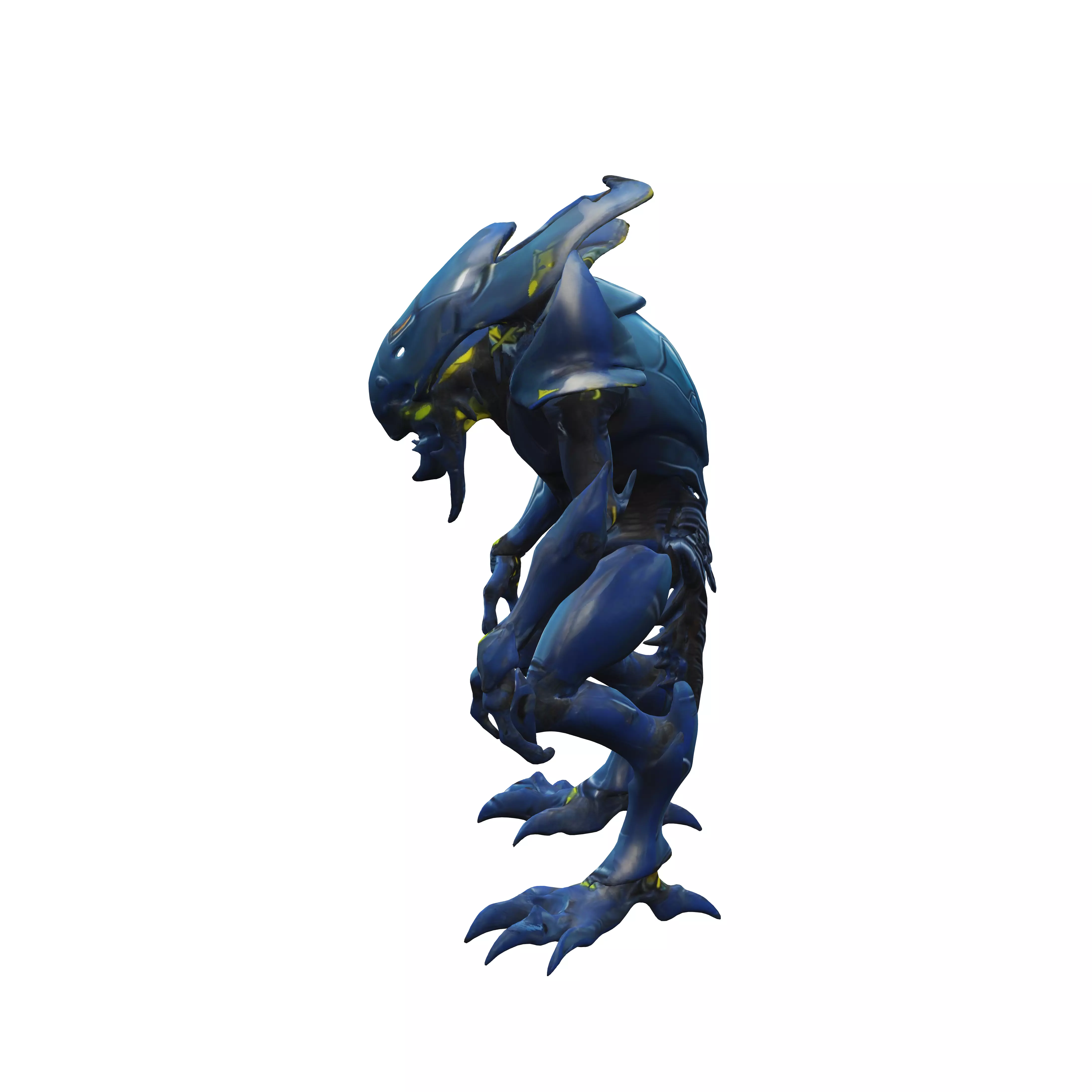 space enemy alien beetlelike body with lots of folds body cov... 3D model