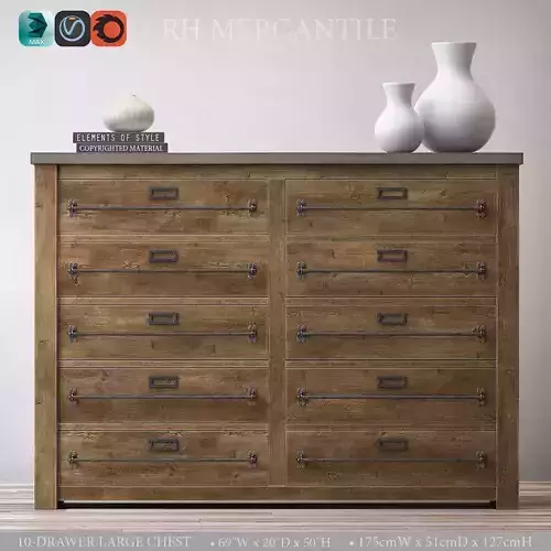 MERCANTILE 10-DRAWER LARGE CHEST