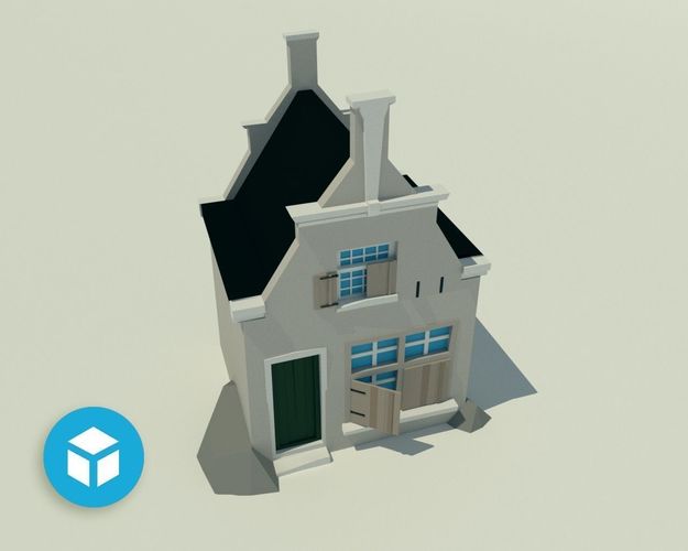 The Village and City of 18th Century Pack Low-poly 3D model 2