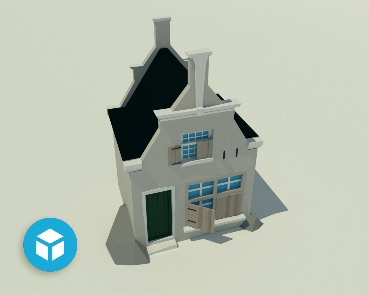 The Village and City of 18th Century Pack Low-poly 3D model_2