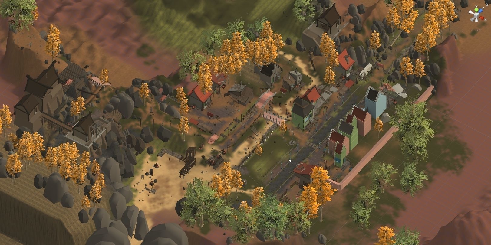 The Village and City of 18th Century Pack Low-poly 3D model_10