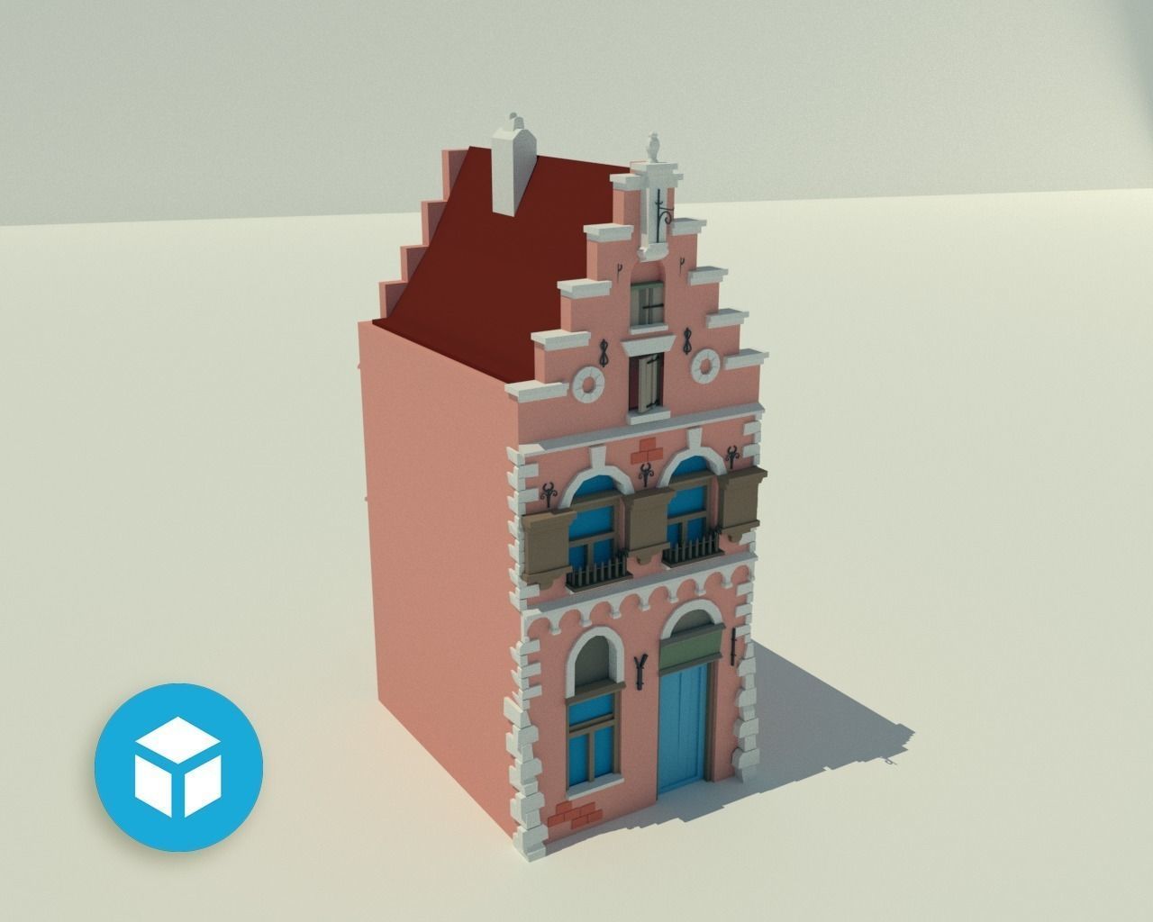 The Village and City of 18th Century Pack Low-poly 3D model_51