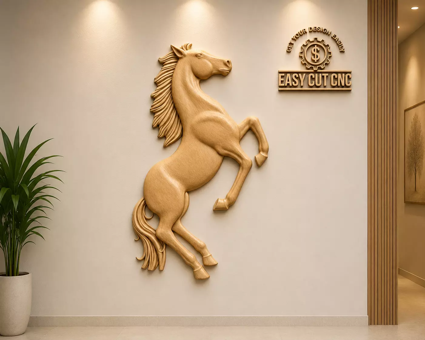 Realistic Horse Sculpture STL for CNC 3D Printing 3D model