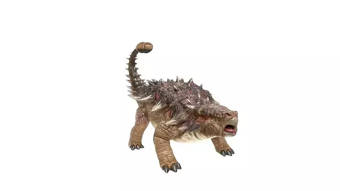 Realistic Ankylosaurs Dinosaur Creature