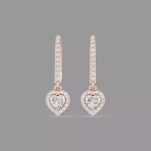 Diamond Hoops Earrings 