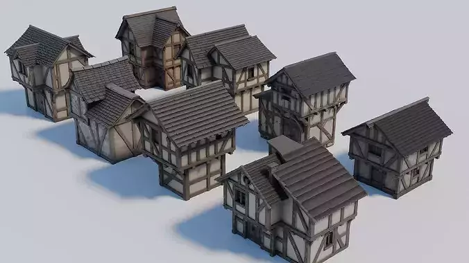 Medieval House Kit 3D Models