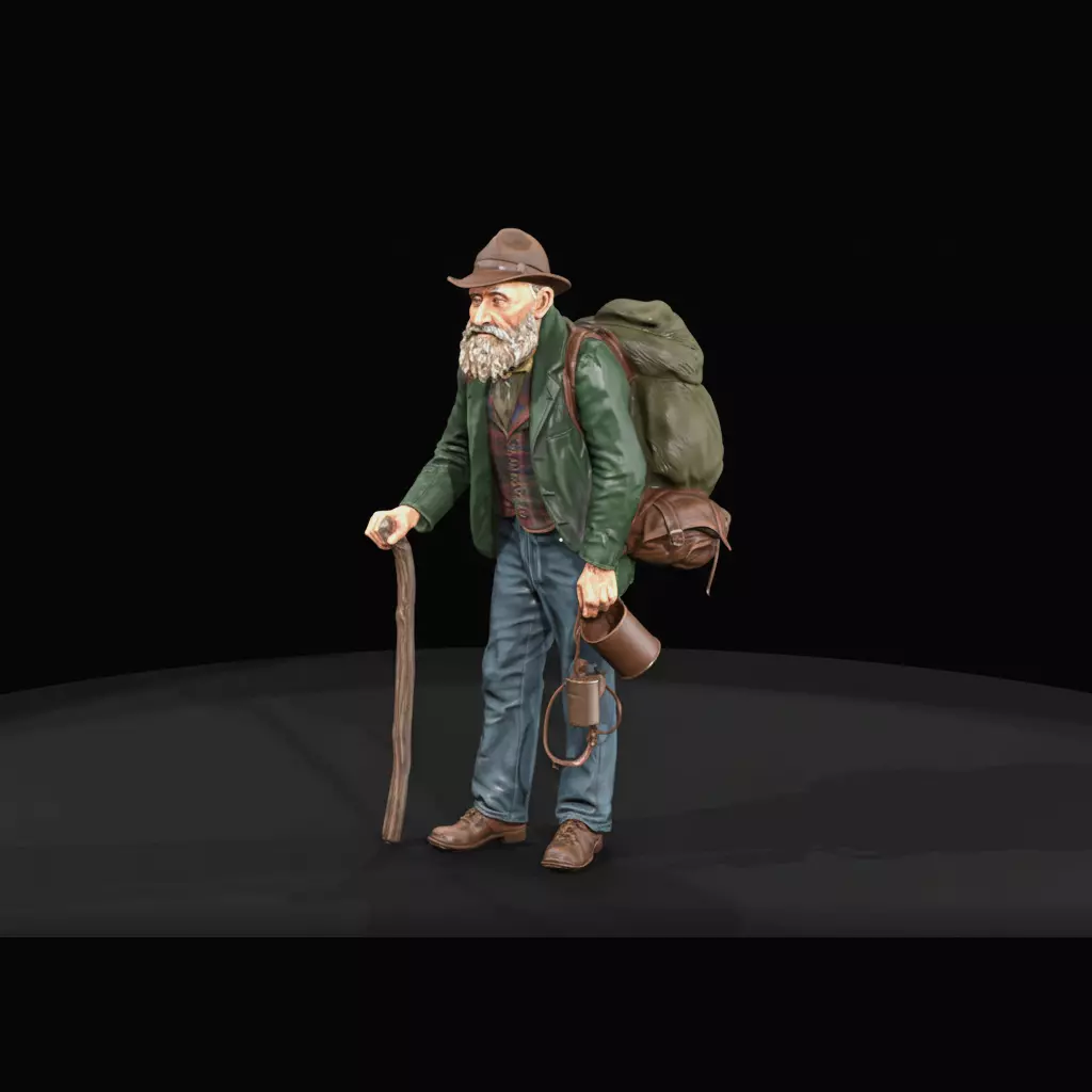 HO Hobos hobo with backpack 1920 Printable STL 3D print model