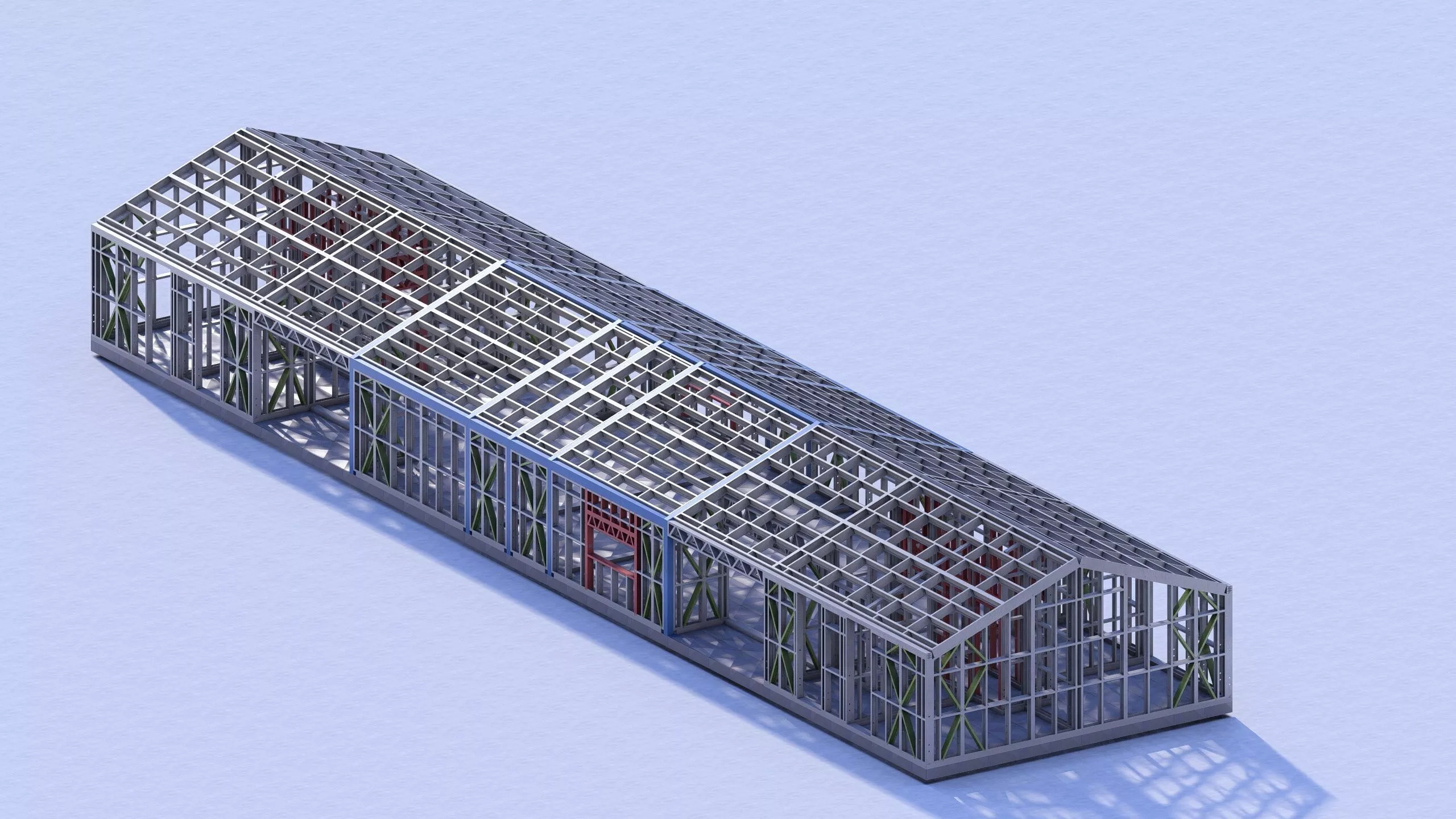 Warehouse Building -Metal Warehouse LSF 3D model