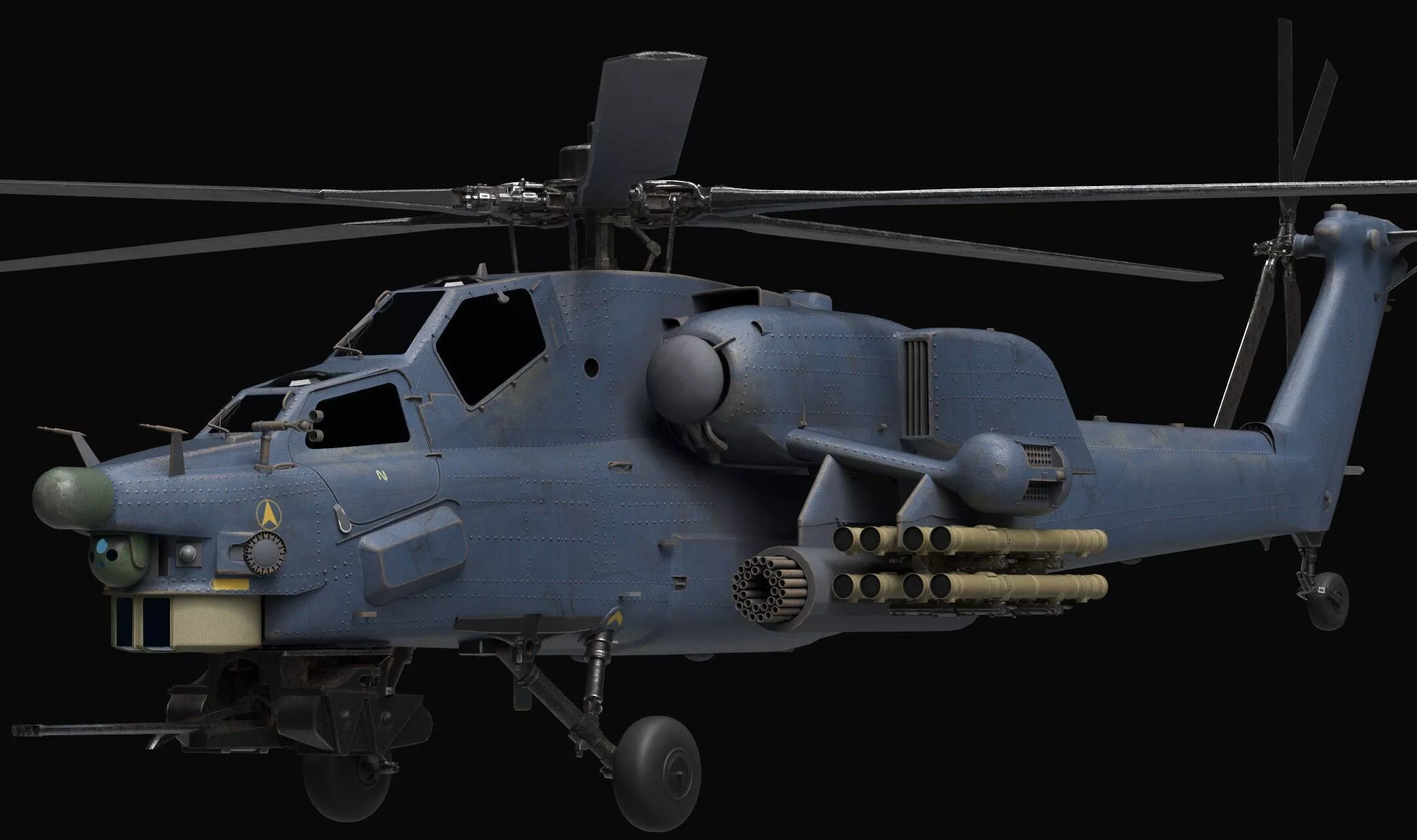 Mi-28N Havoc Attack Helicopter Low-poly 3D model