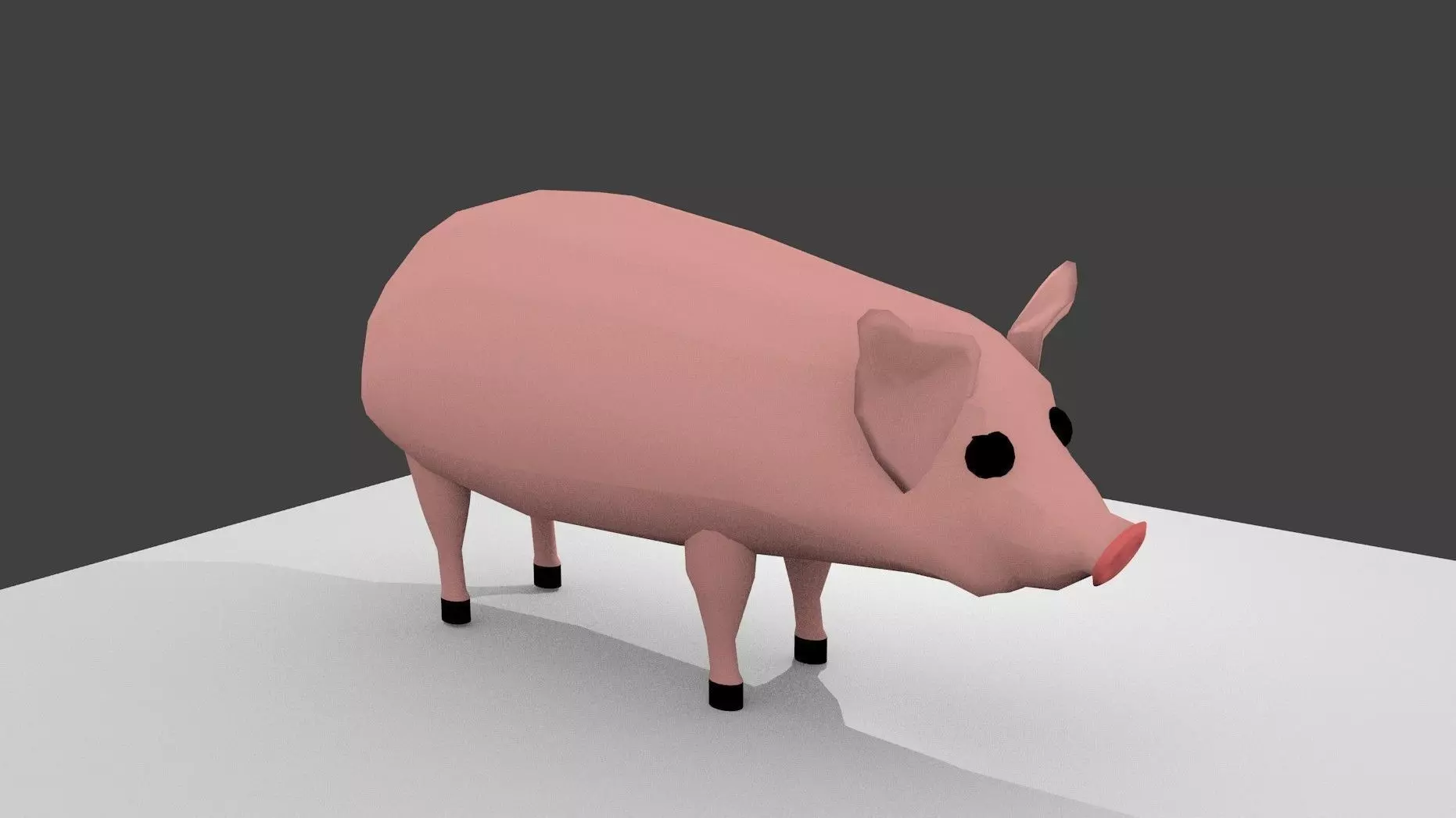 pig cartoon 3D model_0