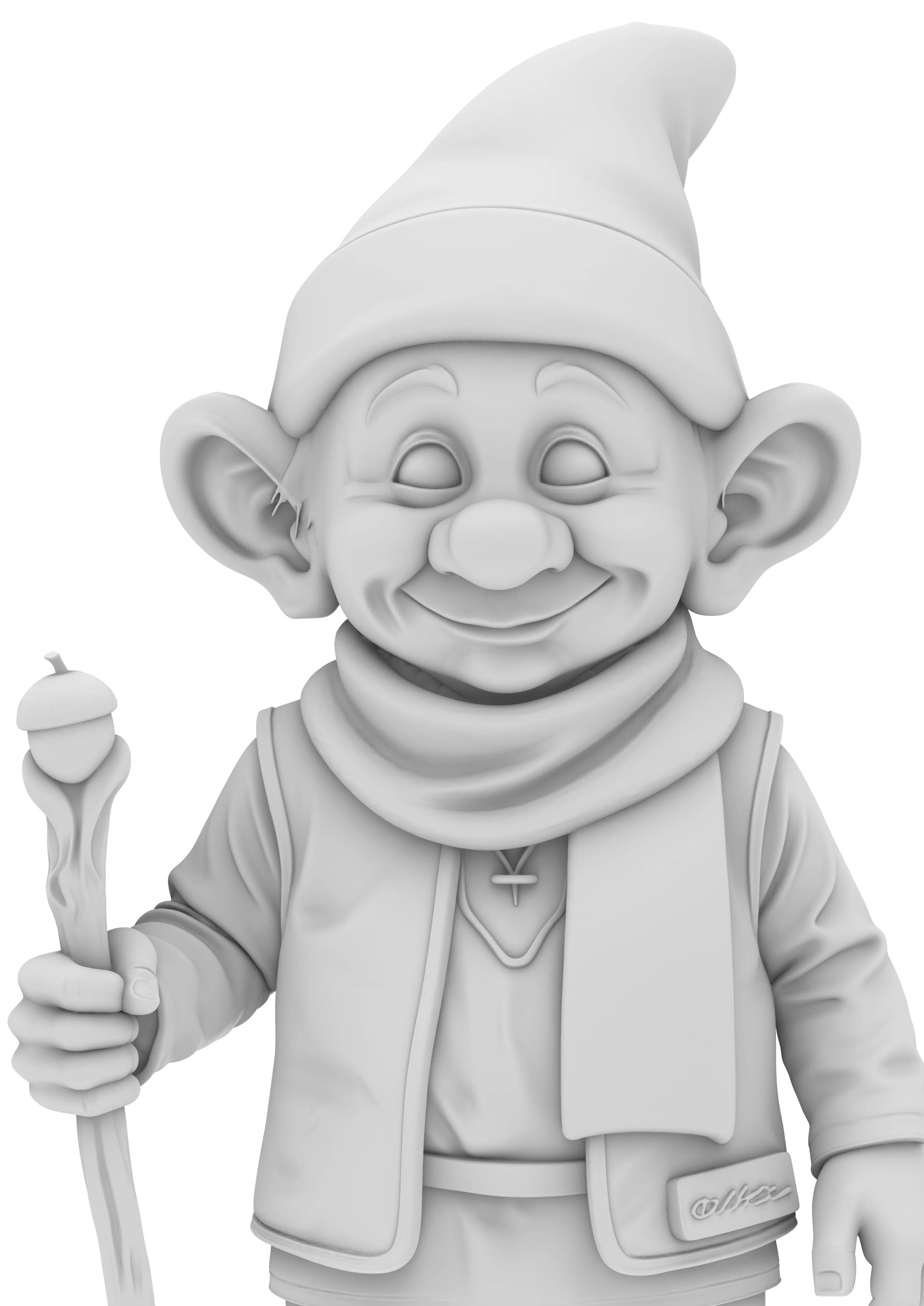 Whimsical Forest Gnome 3D print model