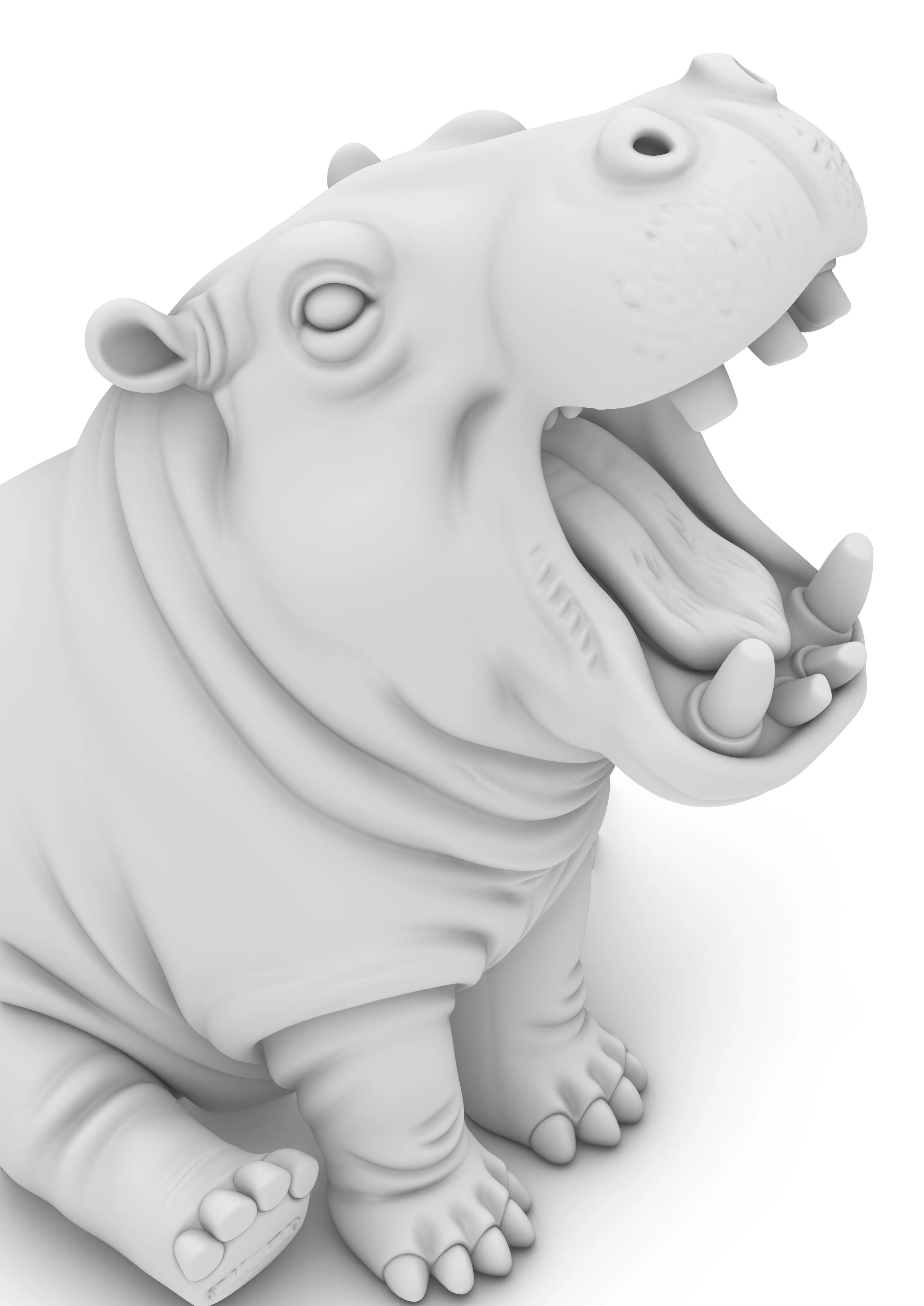 Happy Hippo Buddy 3D print model