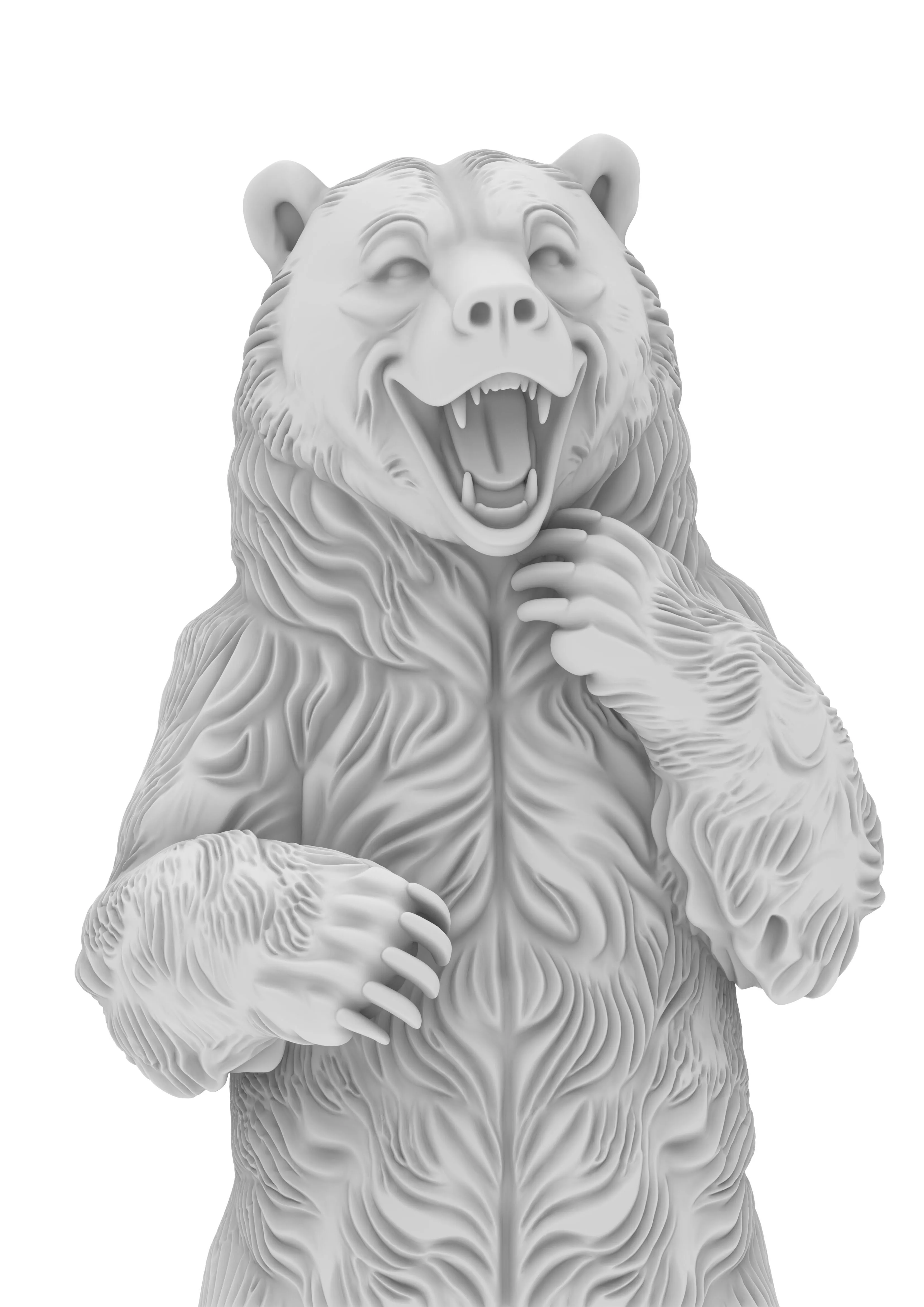 Roaring Bear Spirit 3D print model
