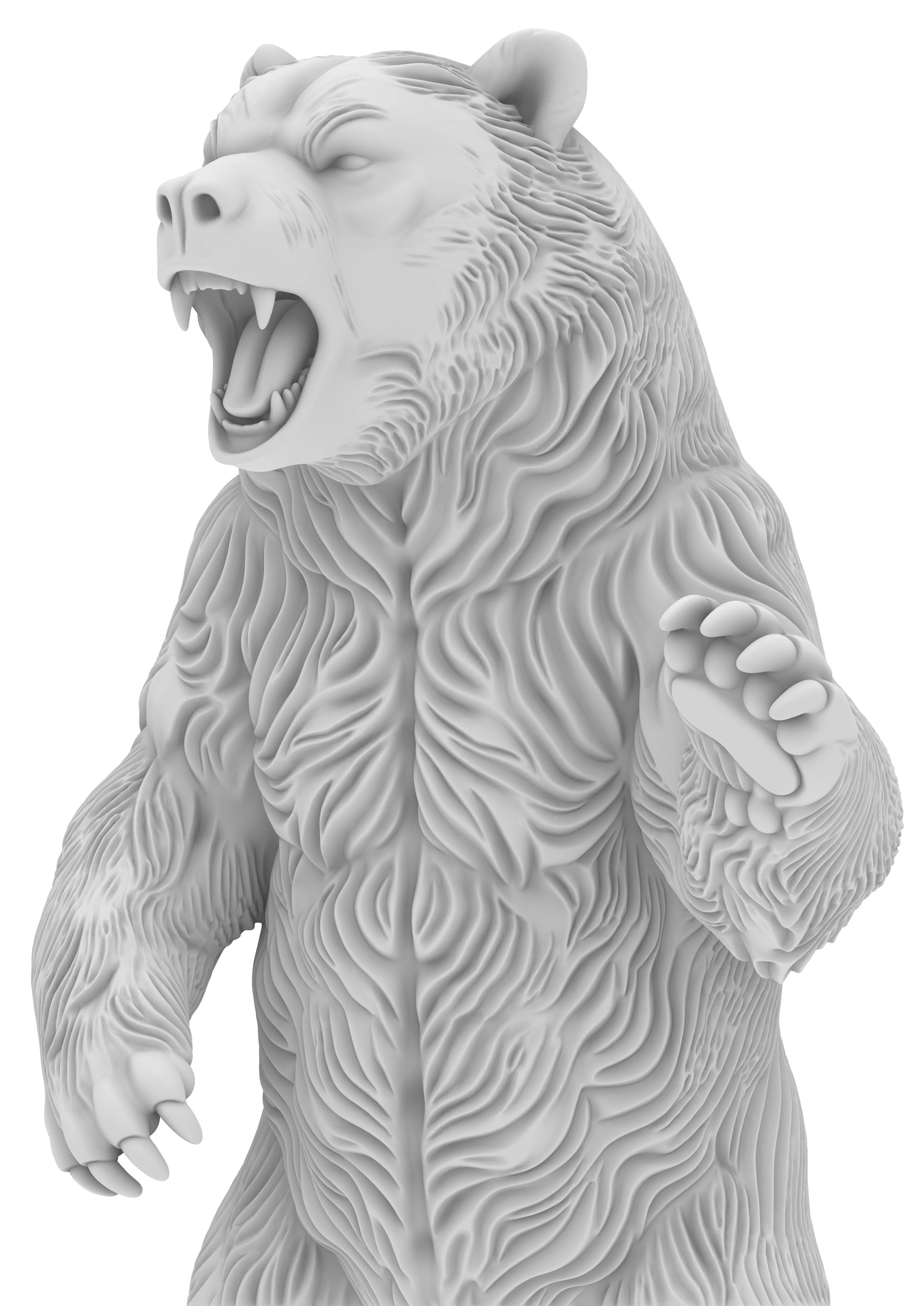 Roaring Bear Spirit 3D print model