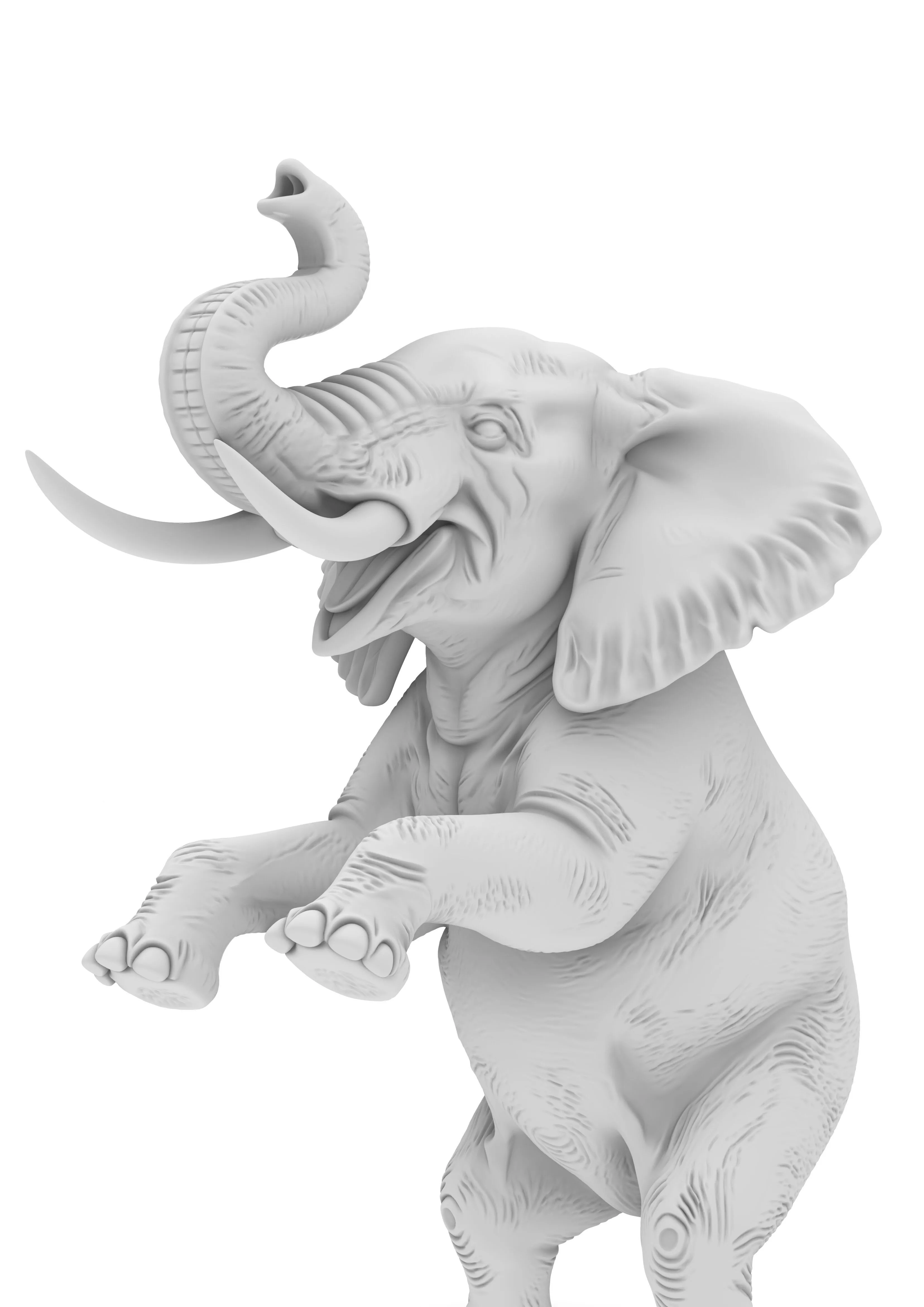 Mighty Standing Elephant 3D print model