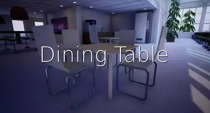 Dining Table SHC Quick Office LM Low-poly 3D model