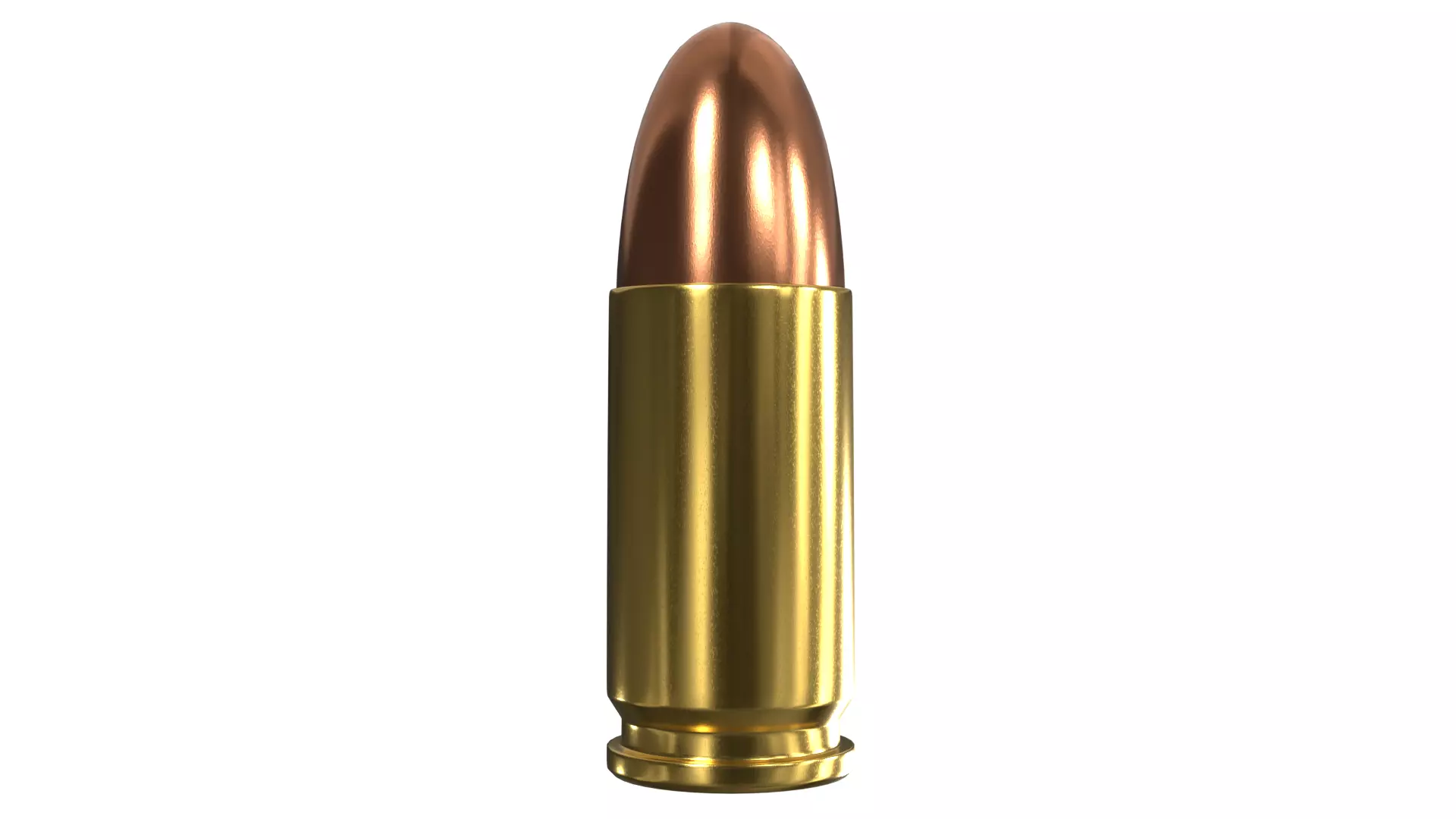 9mm Bullet PBR Low-poly 3D model