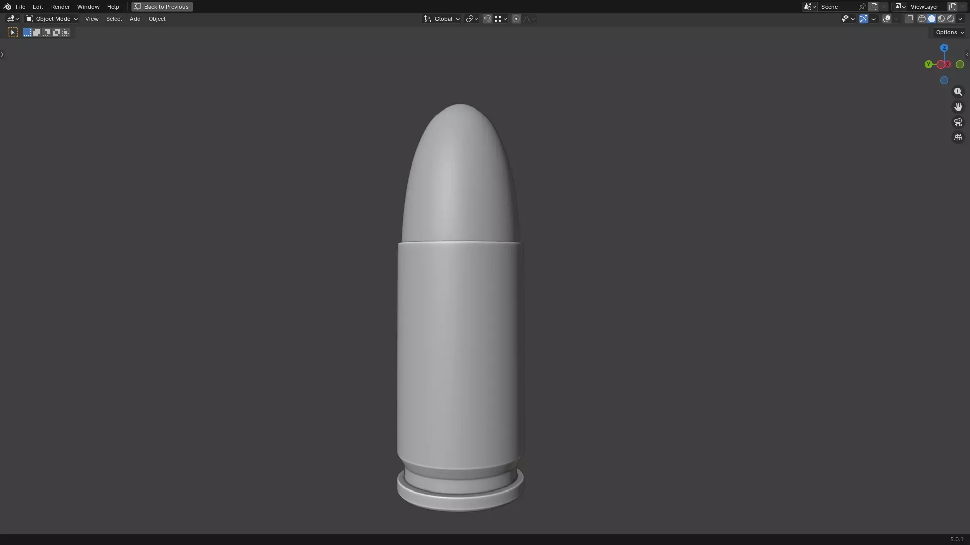 9mm Bullet PBR 3D print model