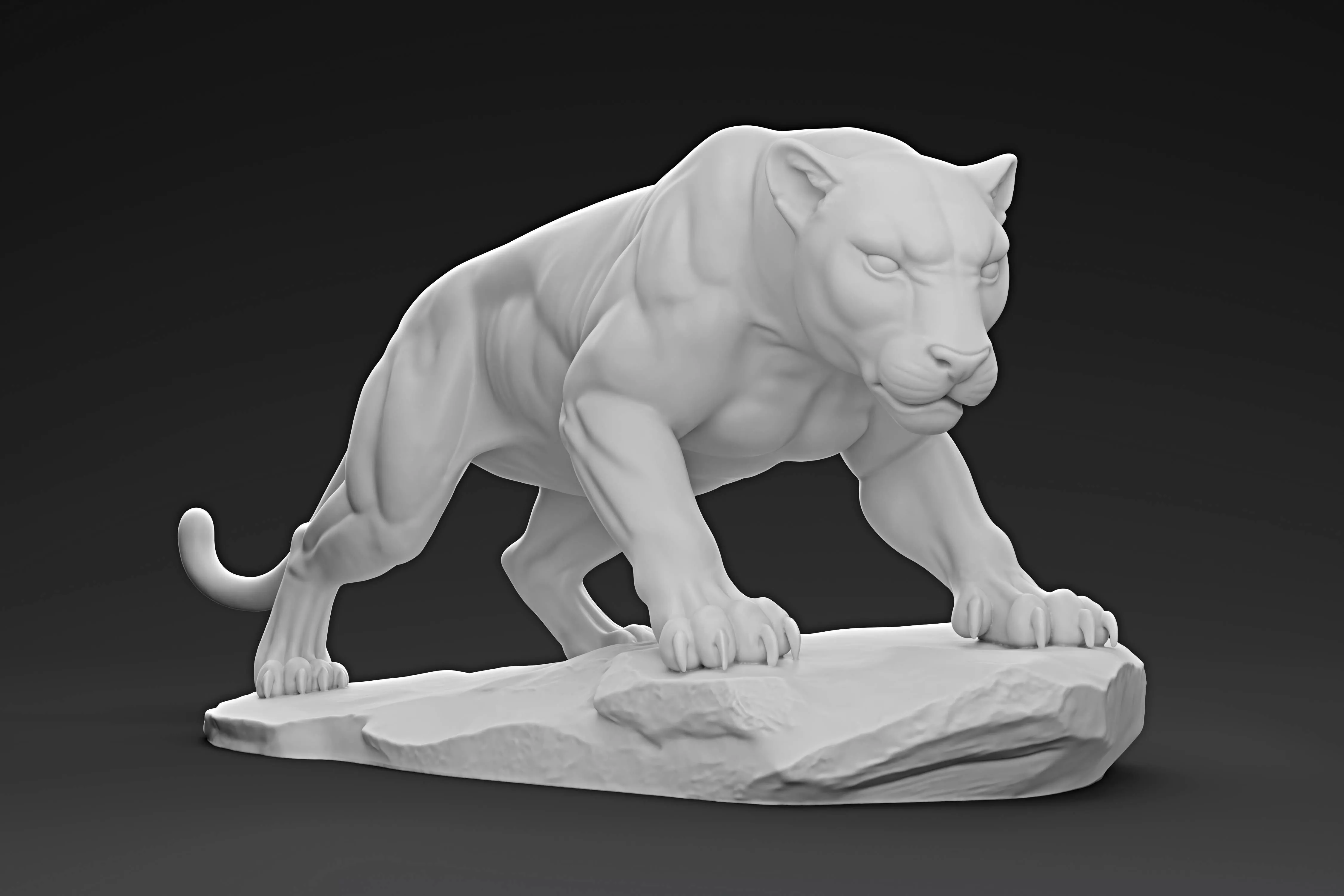 Muscular Panther 02 3D print model