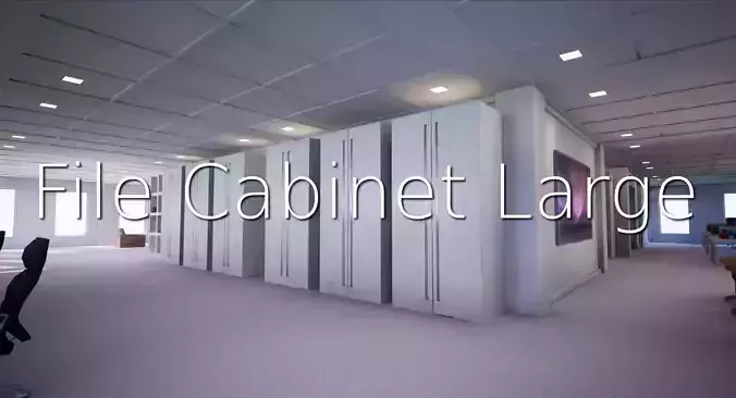 File Cabinet Large SHC Quick Office LM Low-poly 3D model