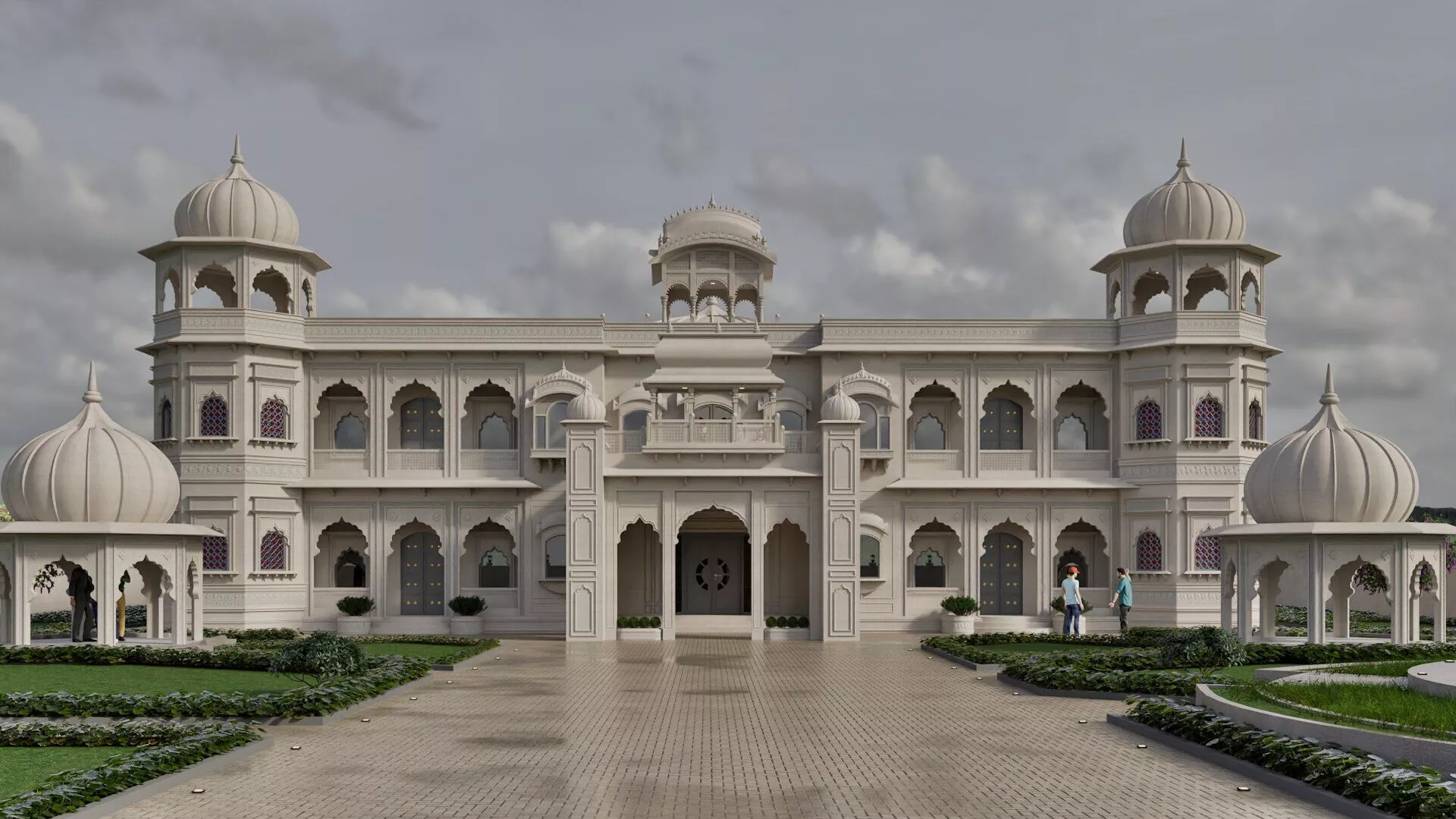 Rajasthani Heritage Palace - 3D Architecture Model 3D model