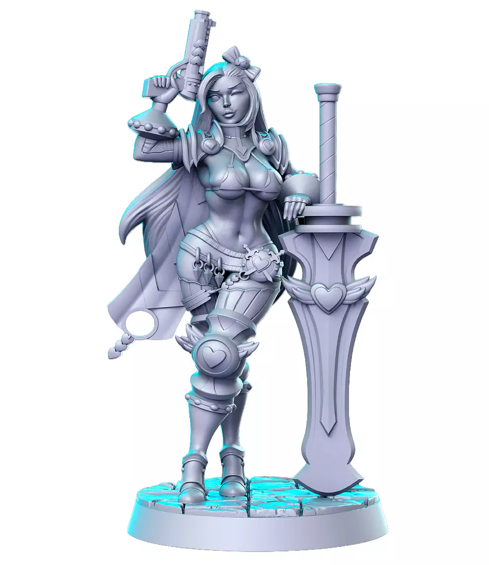 Gilda 3D Print STL Miniature RPG 3D print model
