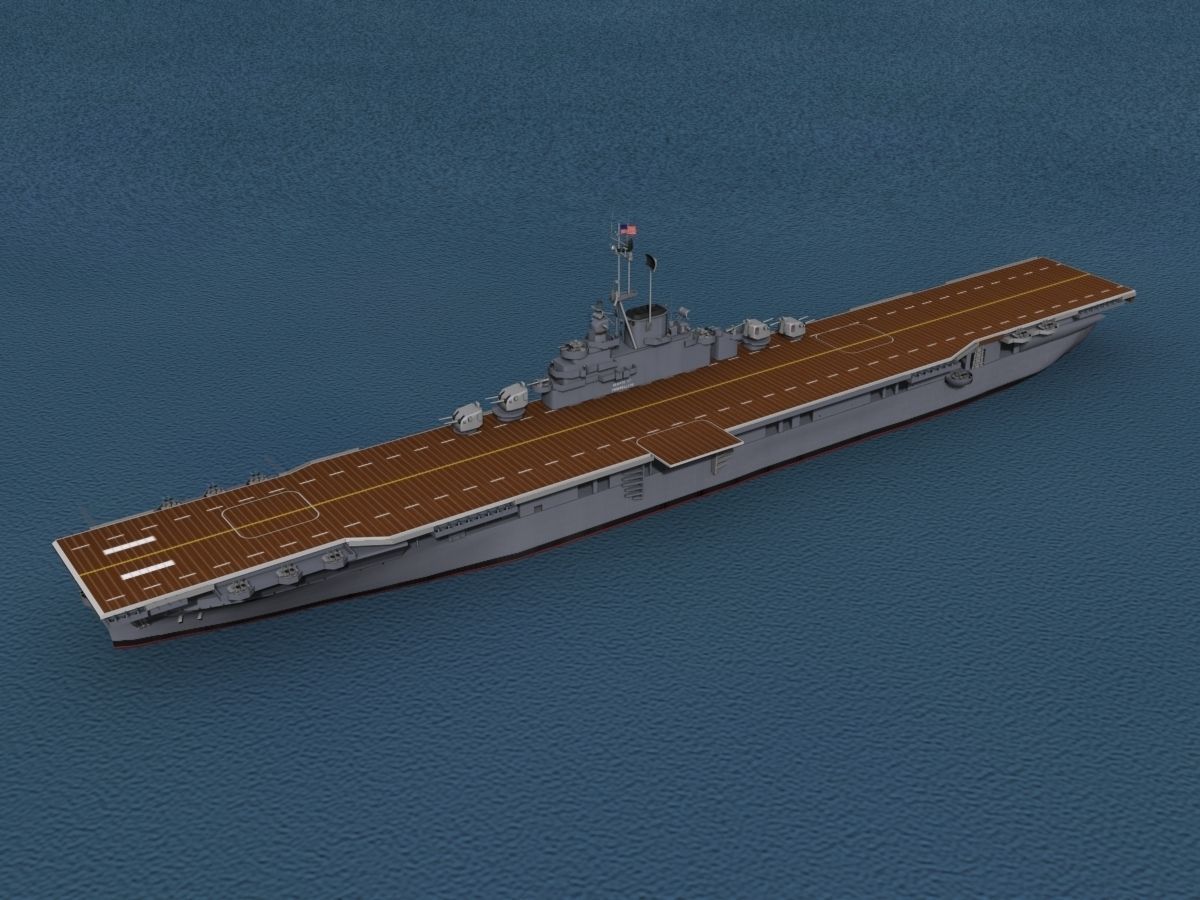 Essex Class Aircraft Carrier CV-11 USS Interpid 3D model_17