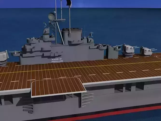 Essex Class Aircraft Carrier CV-11 USS Interpid 3D model