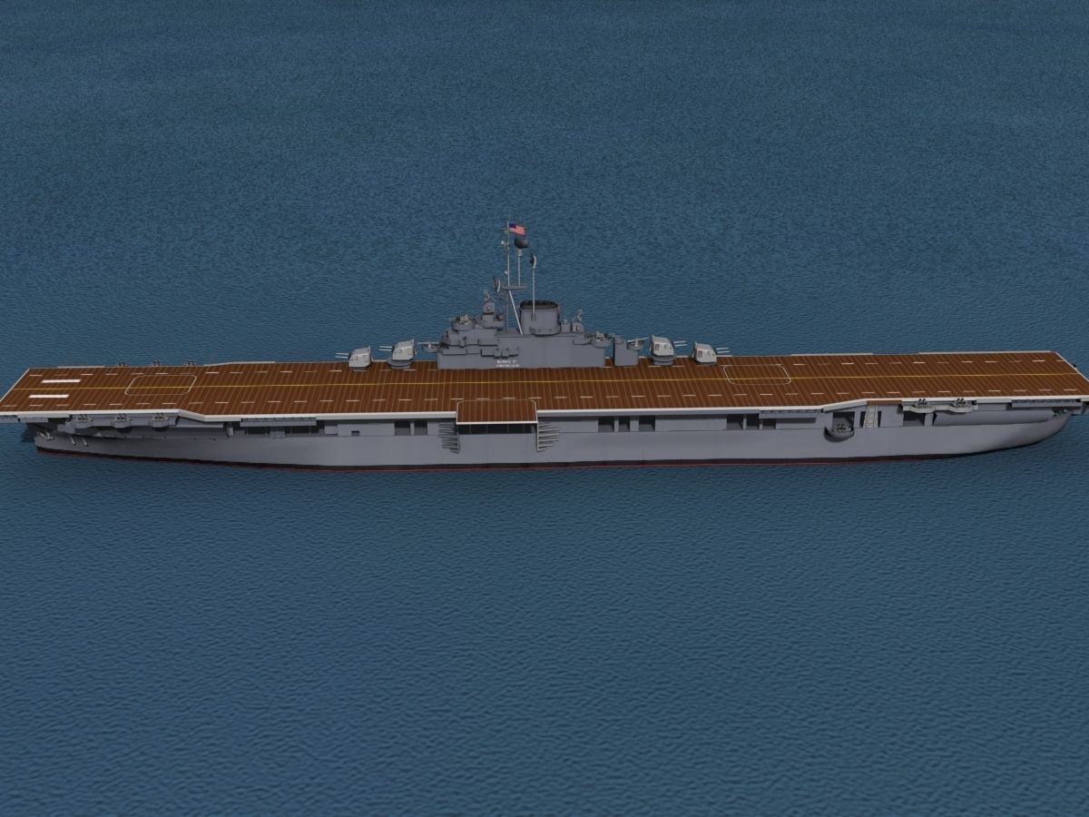 Essex Class Aircraft Carrier CV-11 USS Interpid 3D model_13