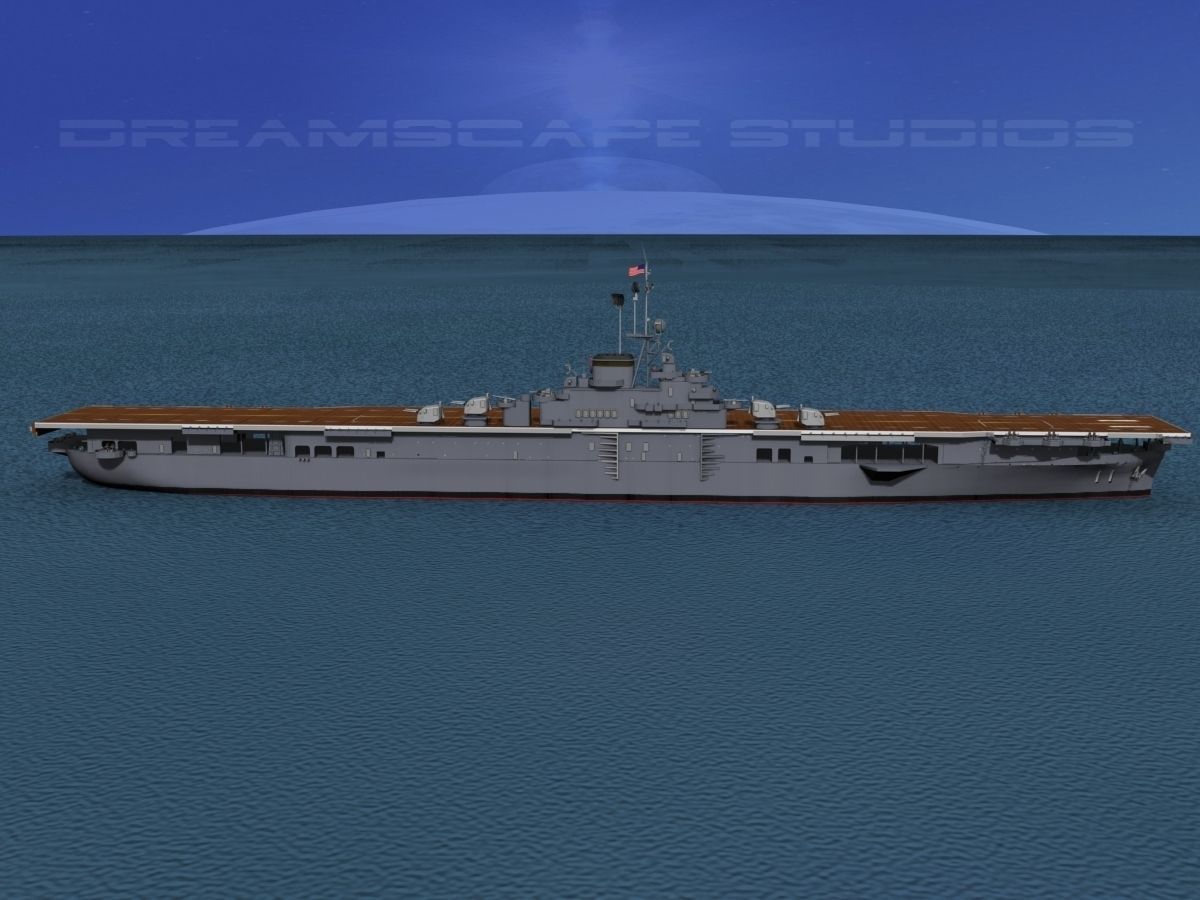 Essex Class Aircraft Carrier CV-11 USS Interpid 3D model_16