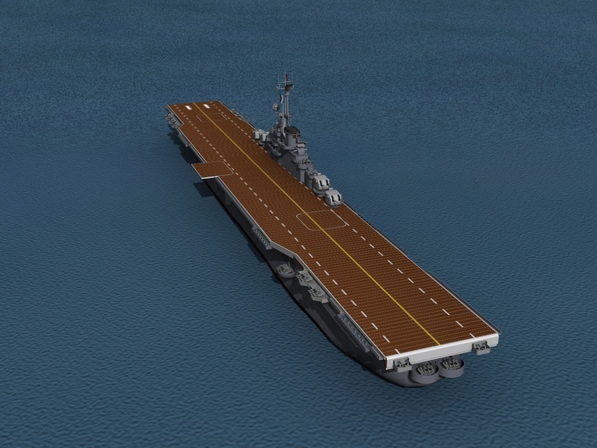 Essex Class Aircraft Carrier CV-11 USS Interpid 3D model_10