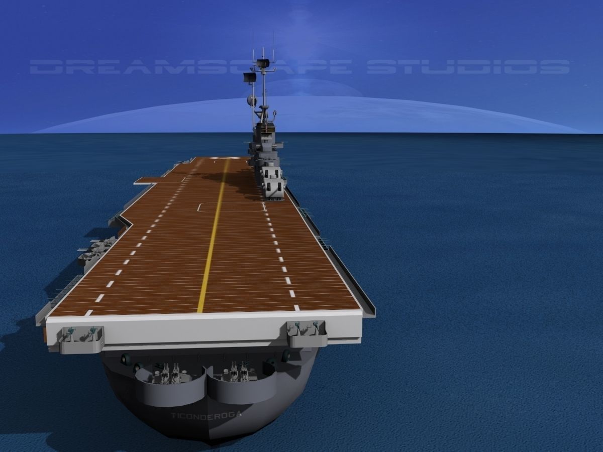 Essex Class Aircraft Carrier CV-11 USS Interpid 3D model_2