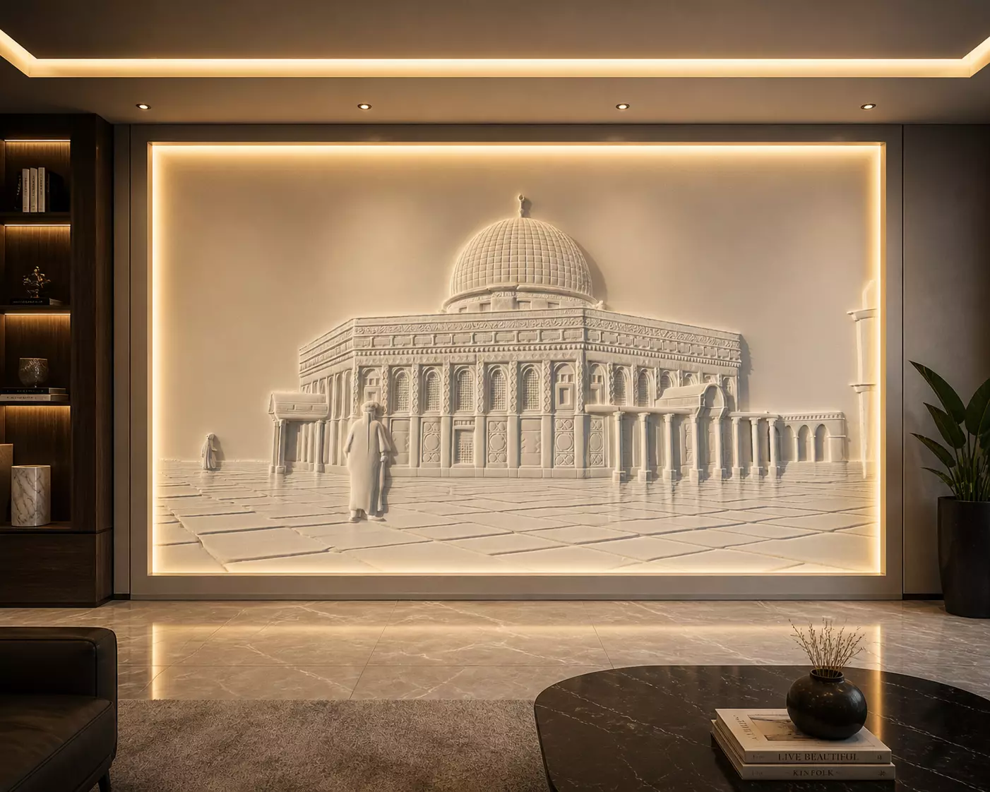 Dome of the Rock Al-Aqsa Relief STL Printable CNC 3D Print Ready 3D print model