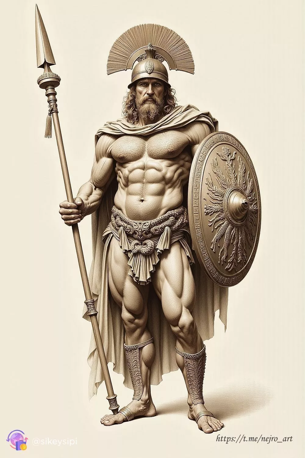 Pendant Warrior Pendant Ancient Warrior 3D print model