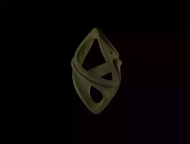 Pendant ring in olive