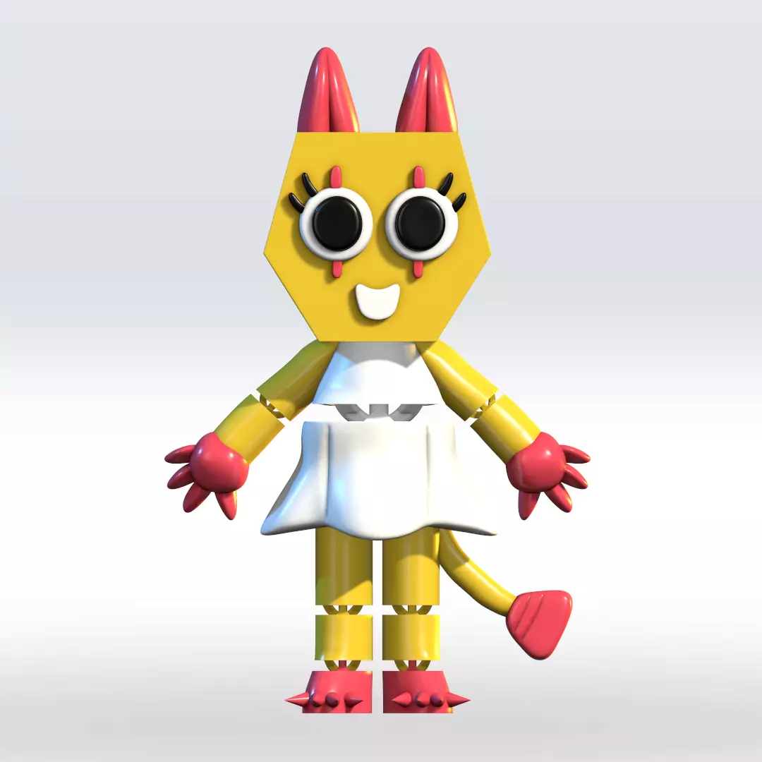 Flexi Scraps Dandys World 3D Model STL 3mf Multicolor Fanart 3D print model