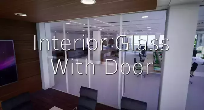 Interior Glass With Door SHC Quick Office LM