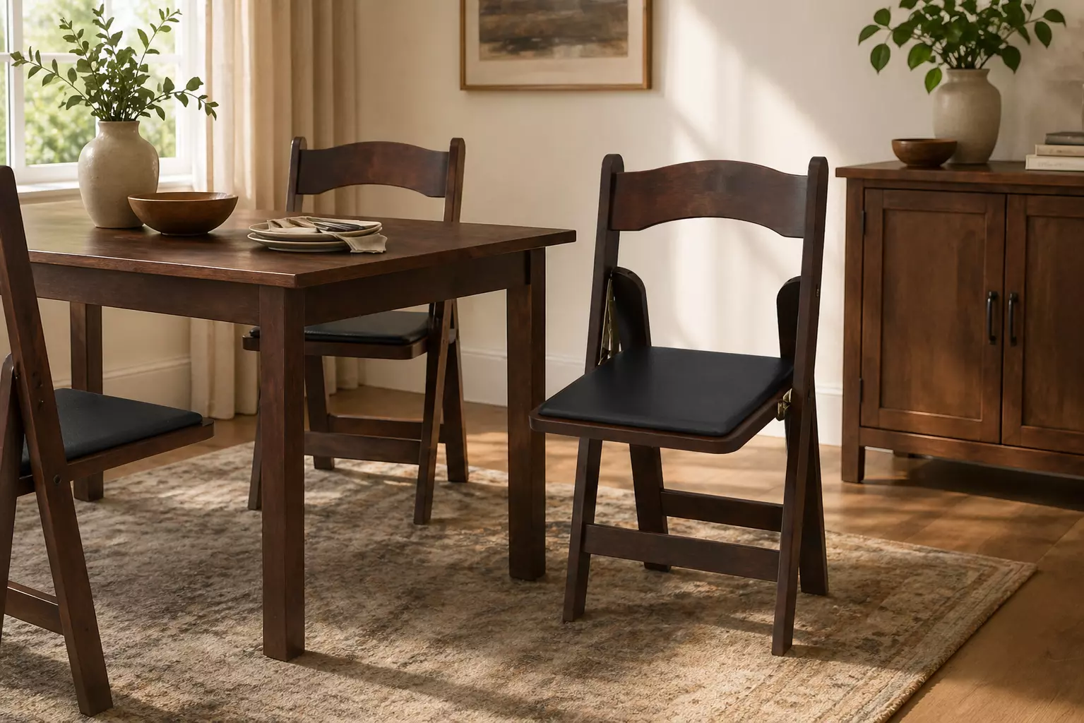 Modern Wooden Folding Chair Model 3D model
