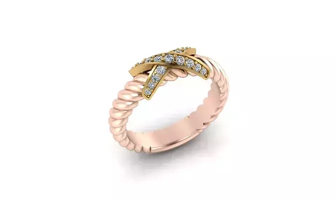 2-piece X high jewelry ring