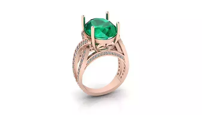 oval emerald high jewelry ring